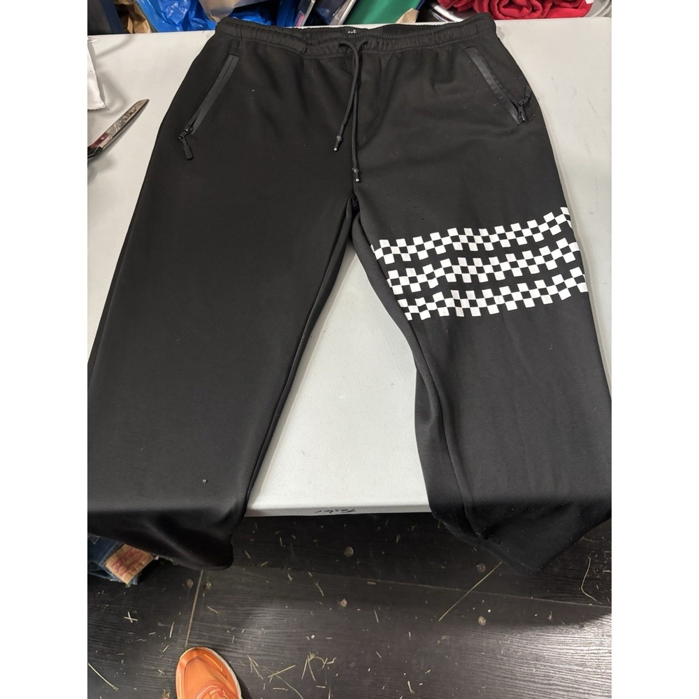 Public Record Men's XL Black Rodger ‎ Jogger Track Pants